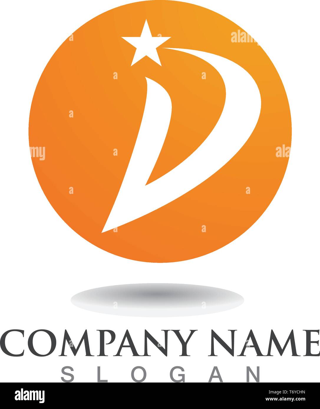 D lettere logo aziendali e modello di simboli Illustrazione Vettoriale