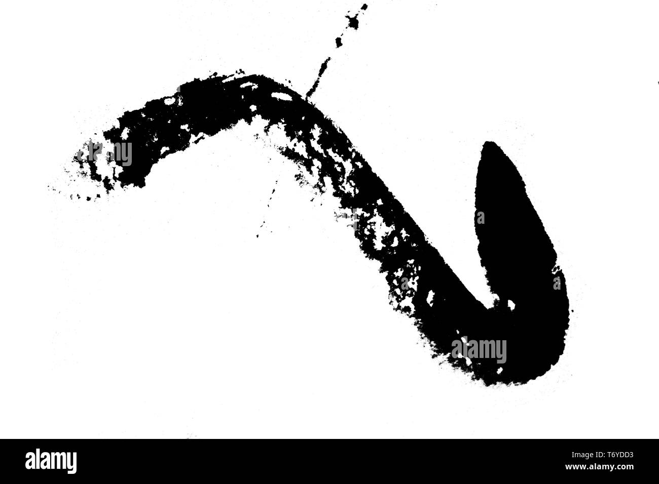 Abstract in bianco e nero gli scarabocchi, dipinta a mano linee, nero su bianco Foto Stock