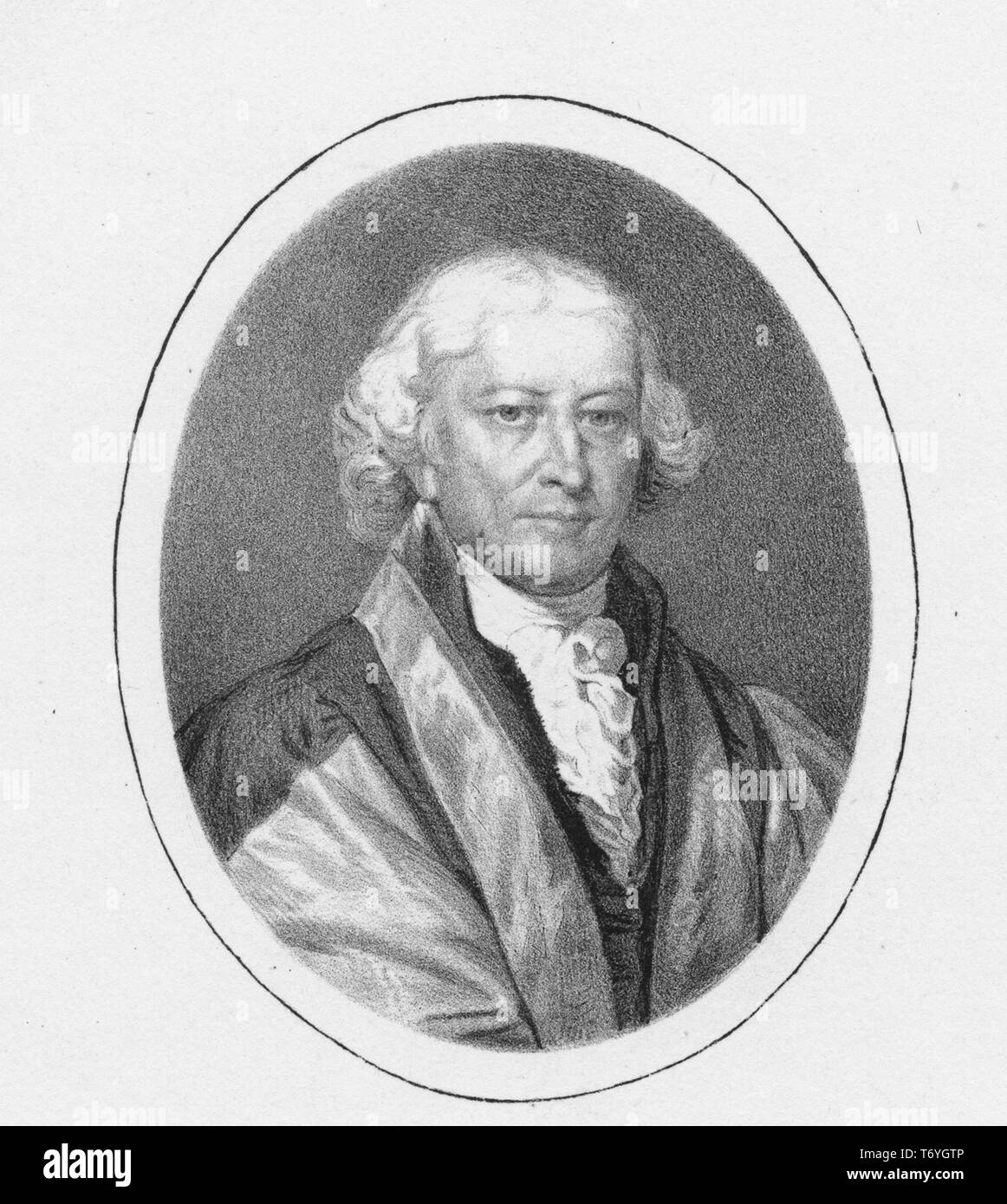 Incisi ritratto di William Samuel Johnson, il firmatario della Costituzione degli Stati Uniti e il terzo presidente del Columbia College, un americano più da Stratford, Connecticut, 1800. Dalla Biblioteca Pubblica di New York. () Foto Stock