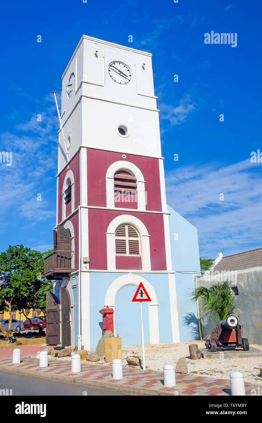 Fort Zoutman Museo Storico in Aruba è la costruzione più antica di Oranjestad, la città capitale Foto Stock