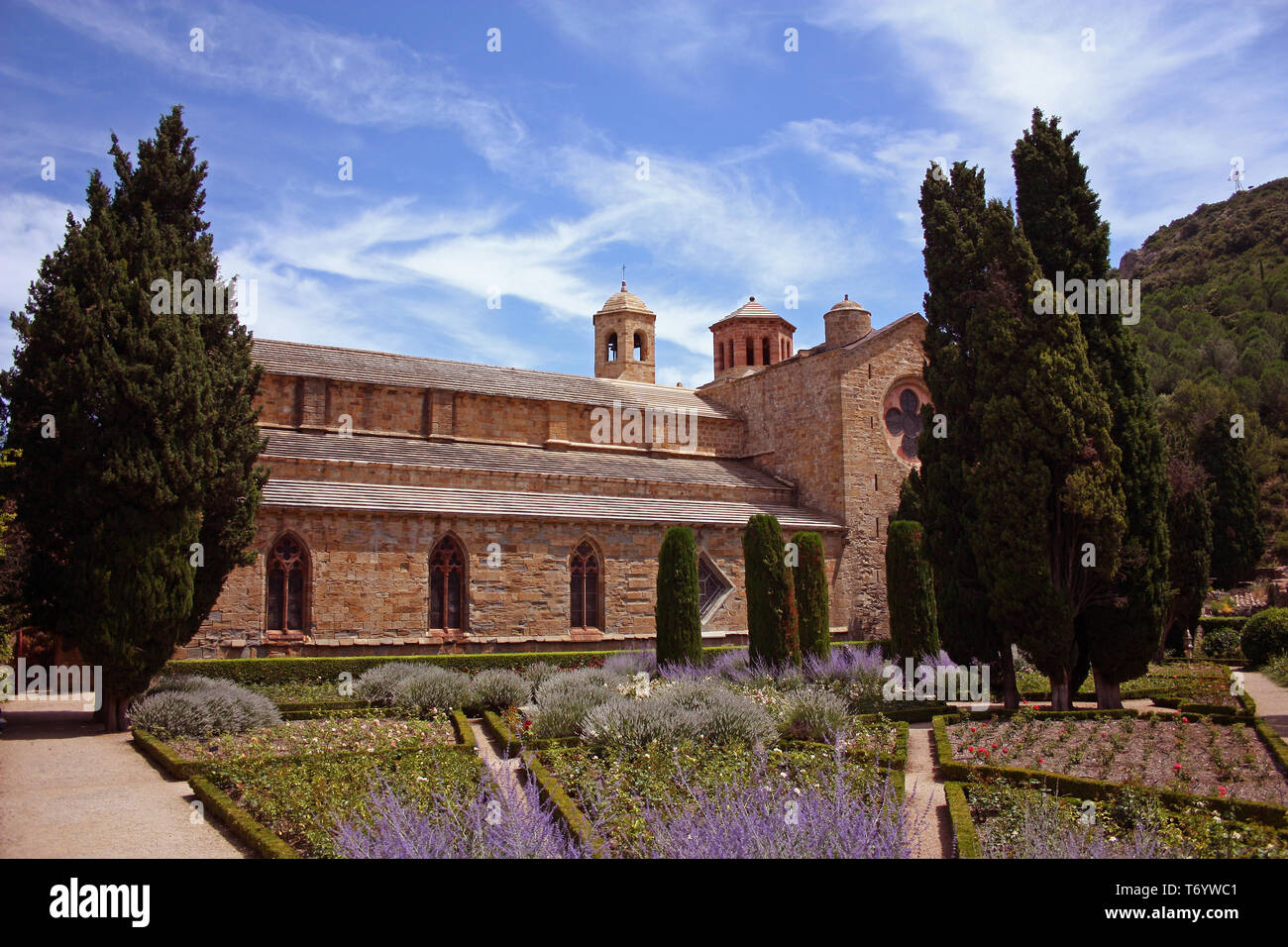 Abbazia di Fontfroide Narbonne, Francia Foto Stock