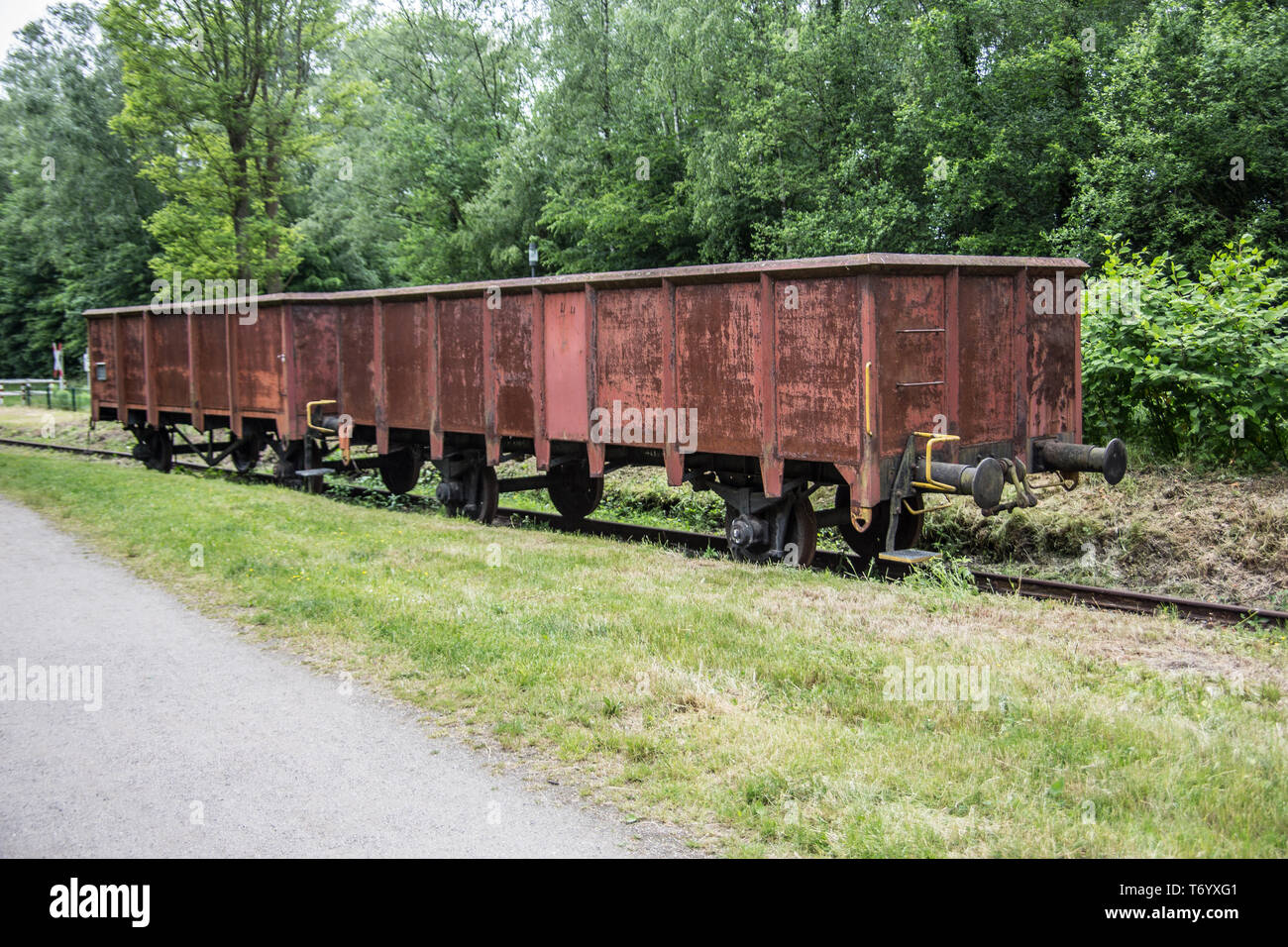 I carri merci della Ferrovia Foto Stock