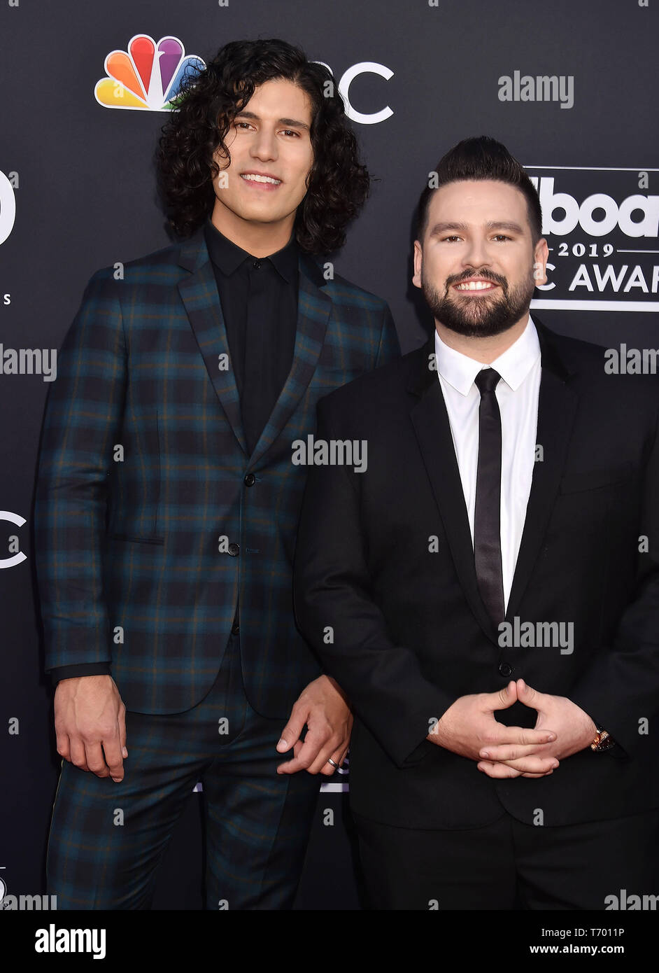 LAS VEGAS NV - 01 Maggio: Dan Smyers e Shay Mooney Dan + Shay frequentare il 2019 Billboard Music Awards al MGM Grand Garden Arena il 1 maggio 2019 a Las Vegas, Nevada. Foto Stock