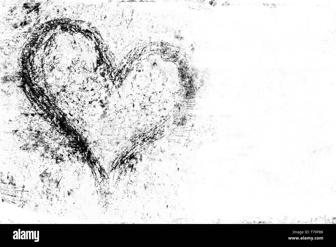 Cuore nero Foto Stock