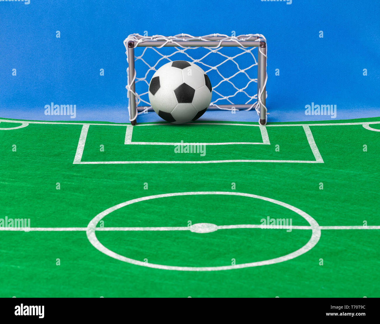 Toy campo di calcio e di gate Foto Stock