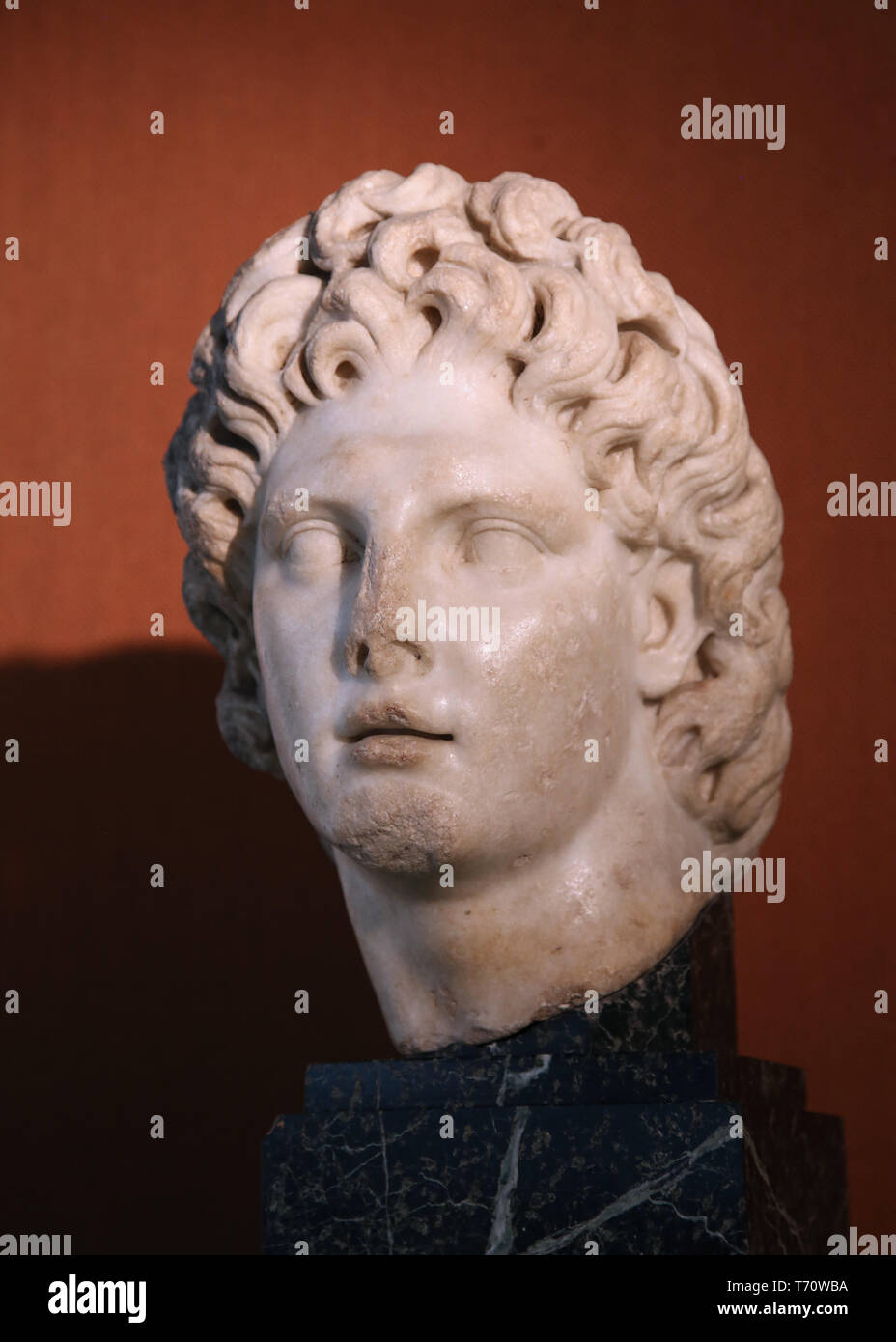 Alessandro il Grande (356BC-323BC). Italica, Andalusia.117-138 DC. Spagna. Museo archeologico di Siviglia. Andalusia. Spagna. Foto Stock