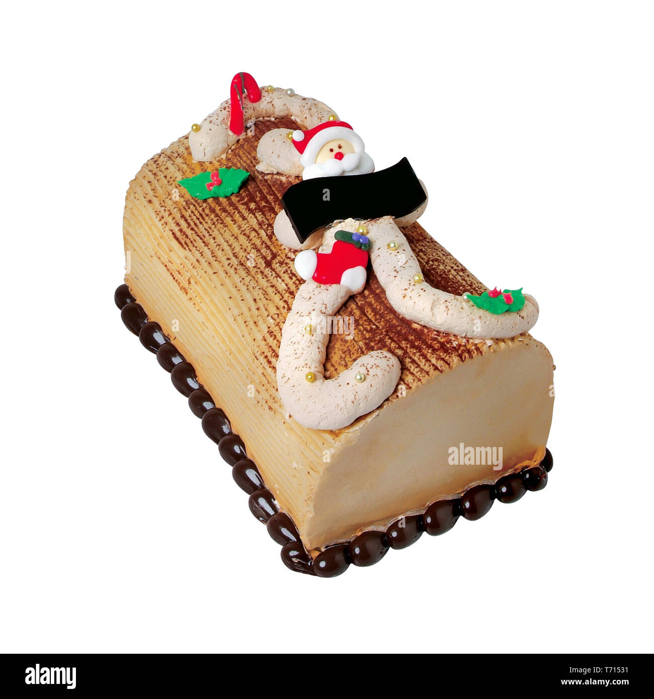 Torta o dolci di natale su uno sfondo Foto Stock