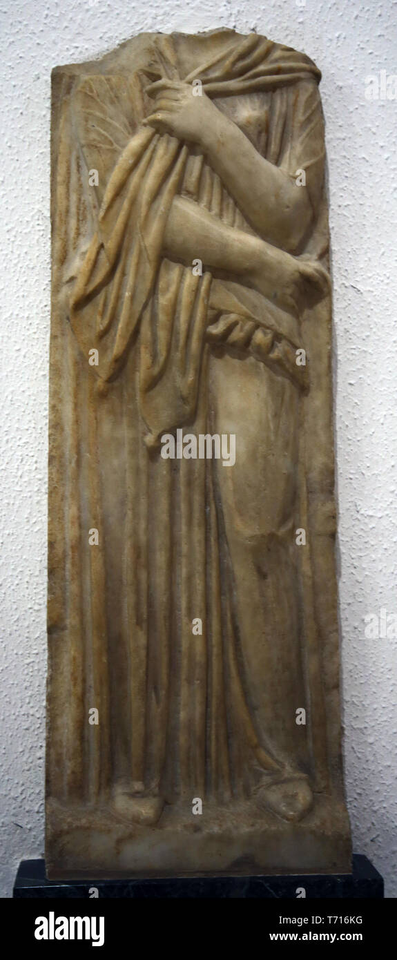 Femmina di rilievo. Ii secolo D.C. Epoca romana. Italica, Andalusia, Spagna.il museo archeologico di Siviglia. Andalusia. Spagna. Foto Stock