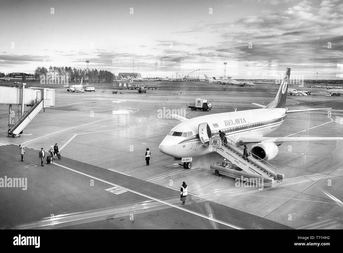 Aeroporto internazionale di Minsk Foto Stock
