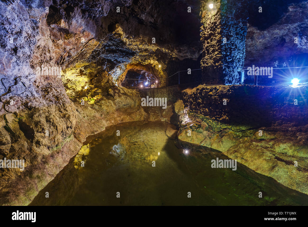 Grotte vulcaniche in Sao Vicente - Madeira Portogallo Foto Stock