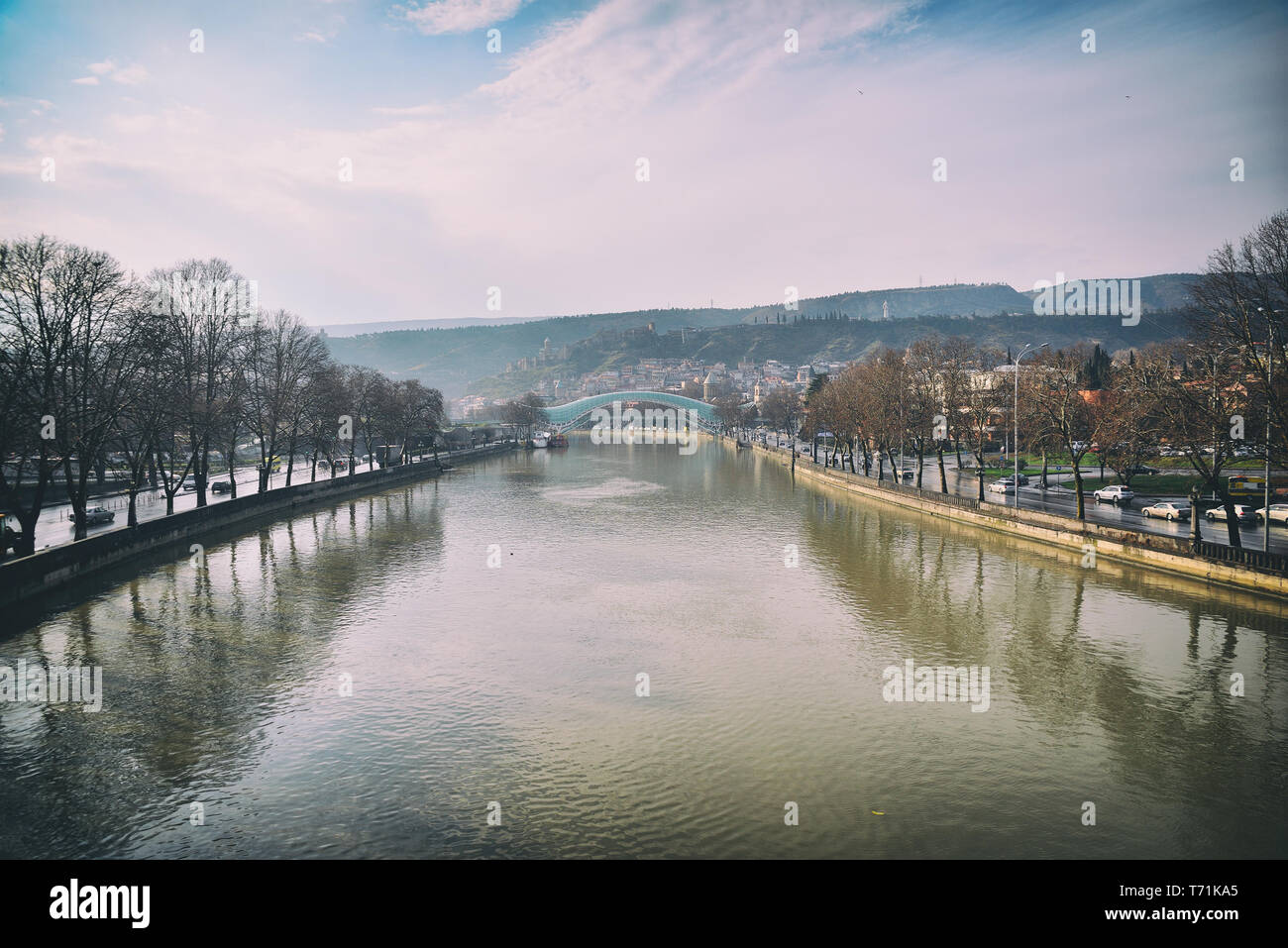 Ponte di Pace di Tbilisi Foto Stock