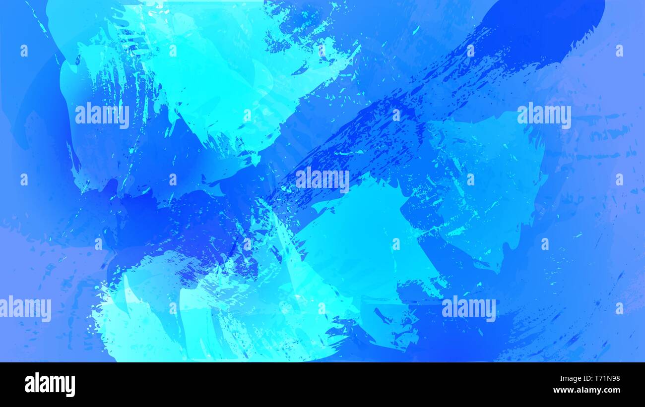 Acquerello splash background in sfumature di blu. Vettore astratto elemento di progettazione per il web, banner, poster Illustrazione Vettoriale