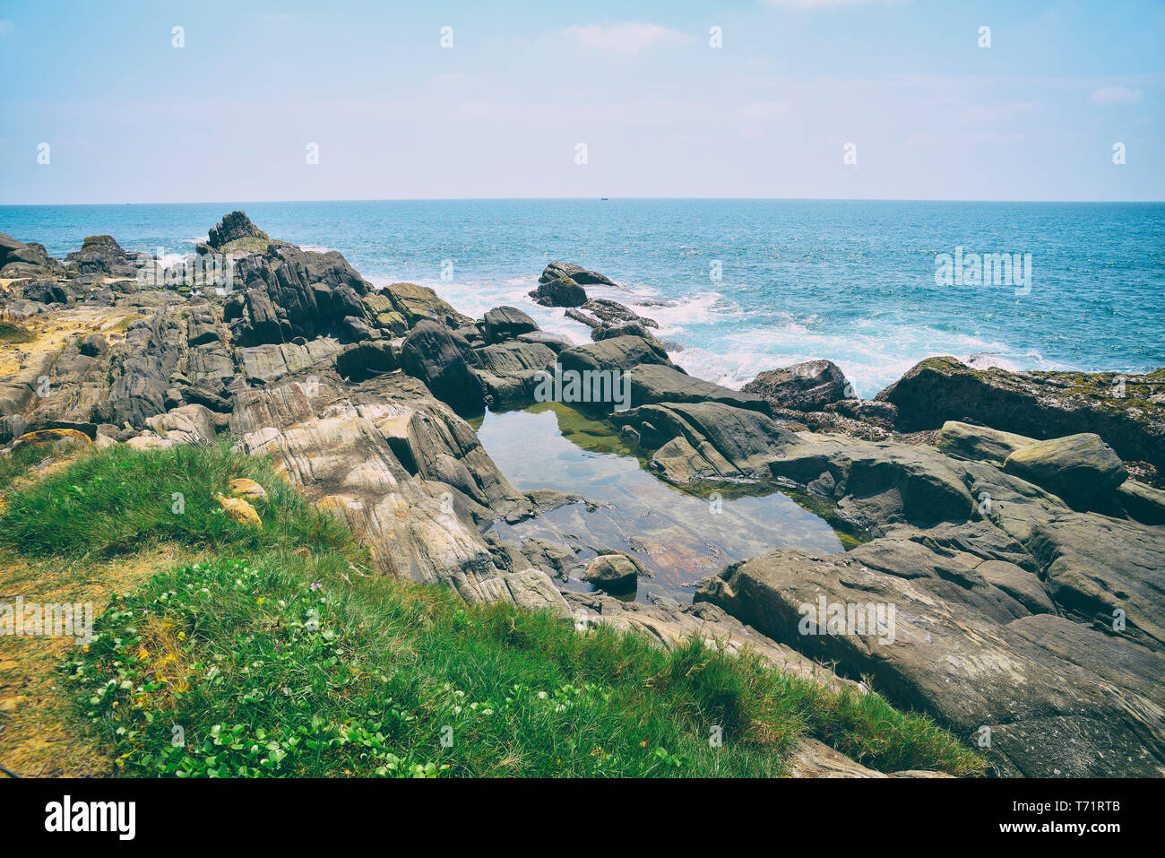 Vedute dell'Oceano Indiano Foto Stock