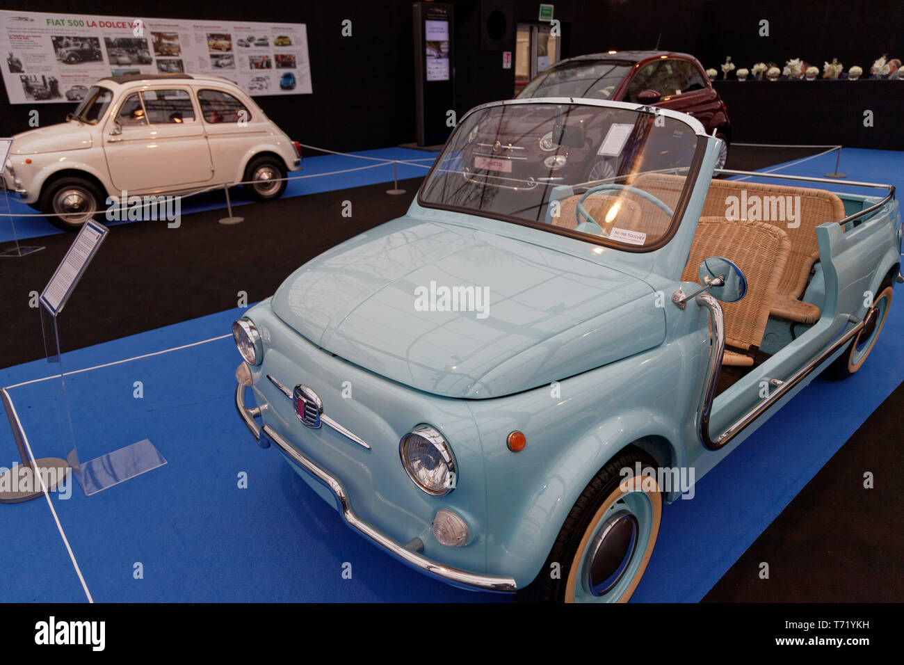 Fiat 500 Giardiniera Jolly al 34th International Automobile Festival 2019. Credit:Veronique Phitoussi/Alamy Stock Photo Foto Stock