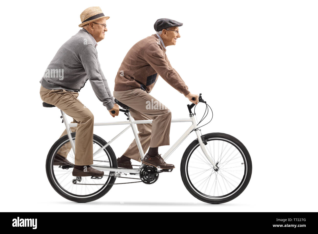 Due uomini su una bicicletta tandem churning gelato Giorno 2 della decima  edizione di fine Il festival della strada a Larmar Tree Gardens in Dorset  Foto stock - Alamy