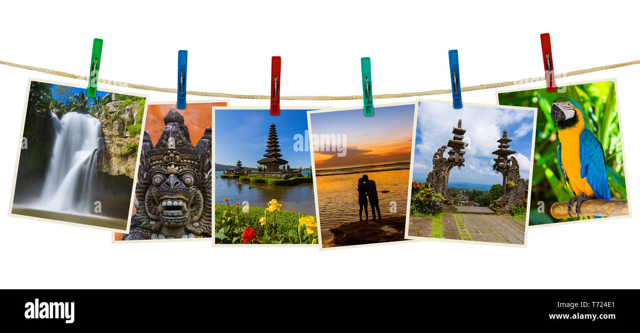 Bali Indonesia le immagini del viaggio (le mie foto) su clothespins Foto Stock