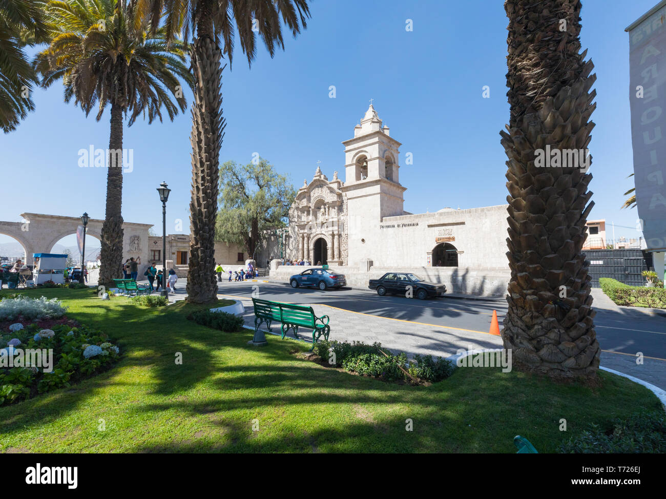 Antica chiesa parrocchiale di Yanahuara Arequipa Perù Foto Stock