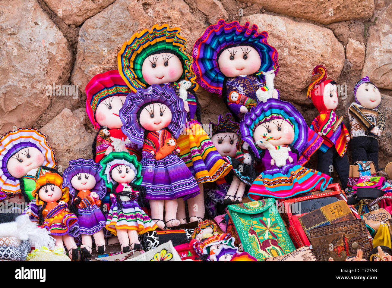 Bambole di pezza da Cuzco Perù Foto Stock
