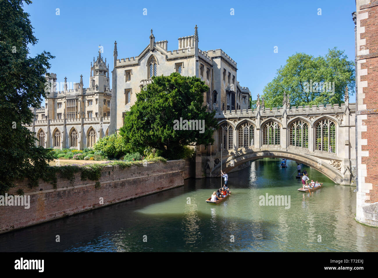 Ponte dei Sospiri, St John's College di Cambridge, Cambridgeshire, England, Regno Unito Foto Stock