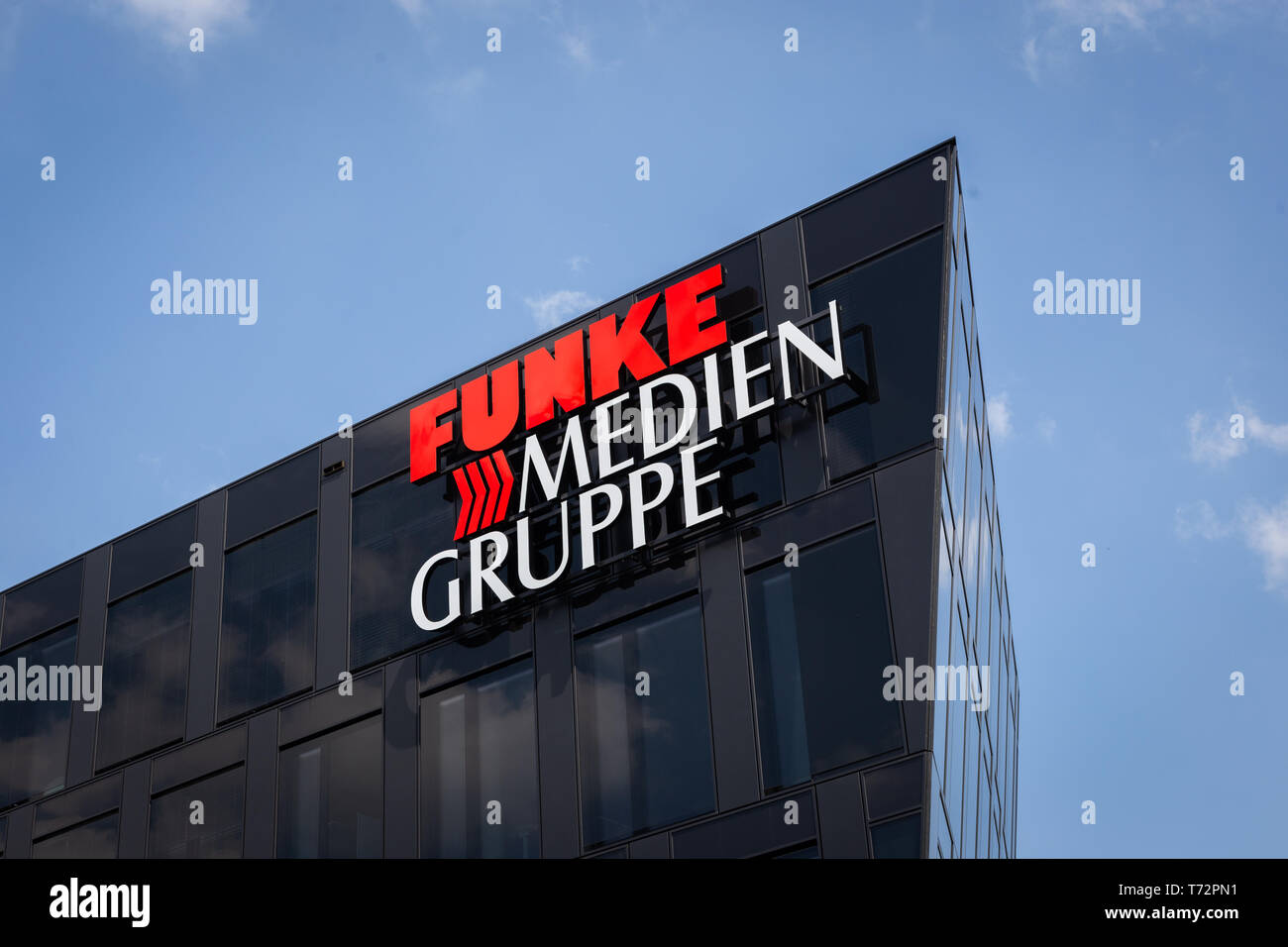 Essen, Germania, piazza Limbecker Platz, Funke Mediengruppe. Foto Stock