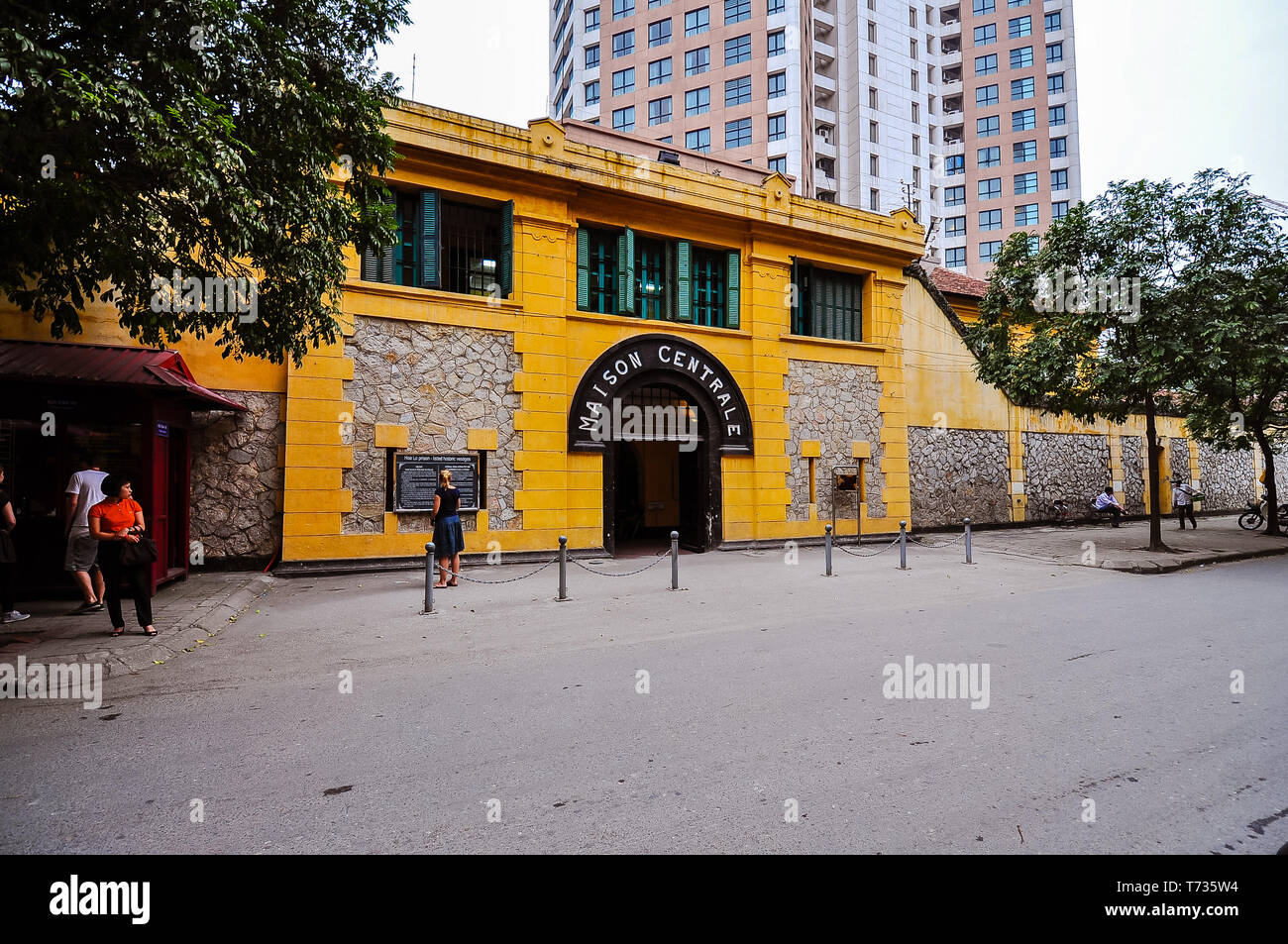 Hỏa Lò prigione, noto come Hanoi Hilton durante la US-guerra del Vietnam - Hanoi, Vietnam Foto Stock