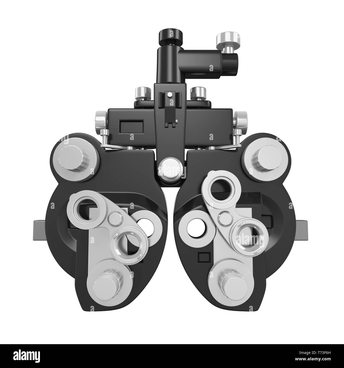 Phoropter oftalmica di apparecchiature di test isolato Foto Stock