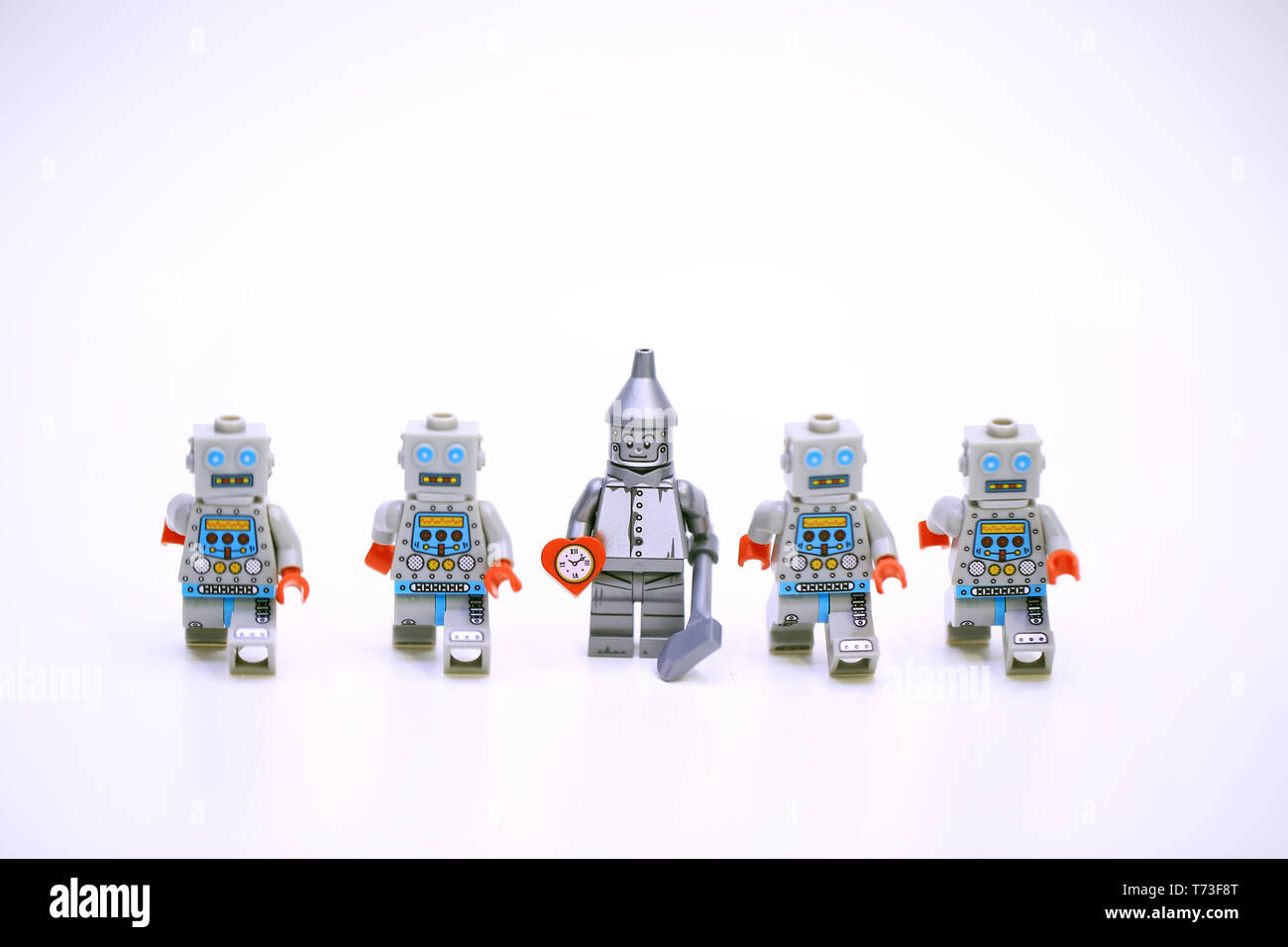 Il controllo di robot in stile LEGO Foto Stock