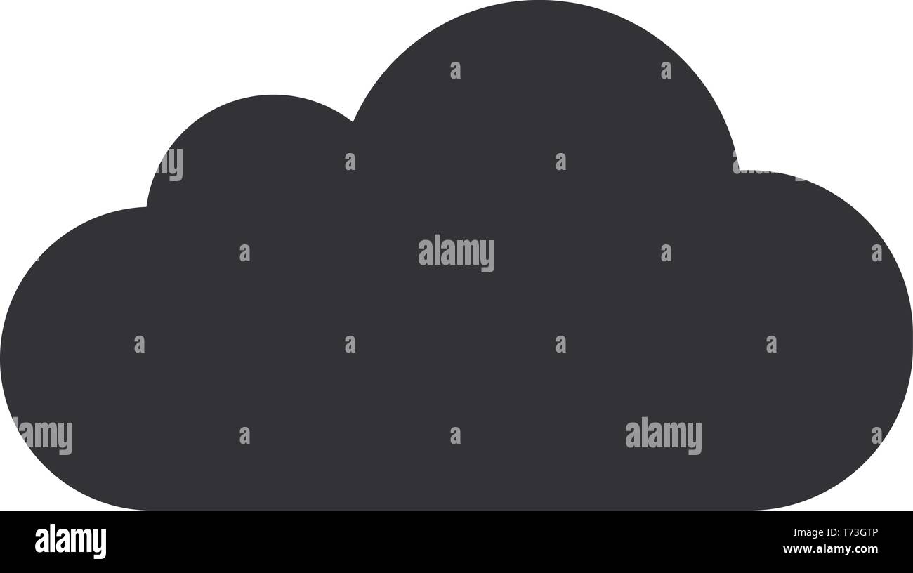 Chiara vettore cloud Icona o simbolo per il cloud storage web o meteo Illustrazione Vettoriale