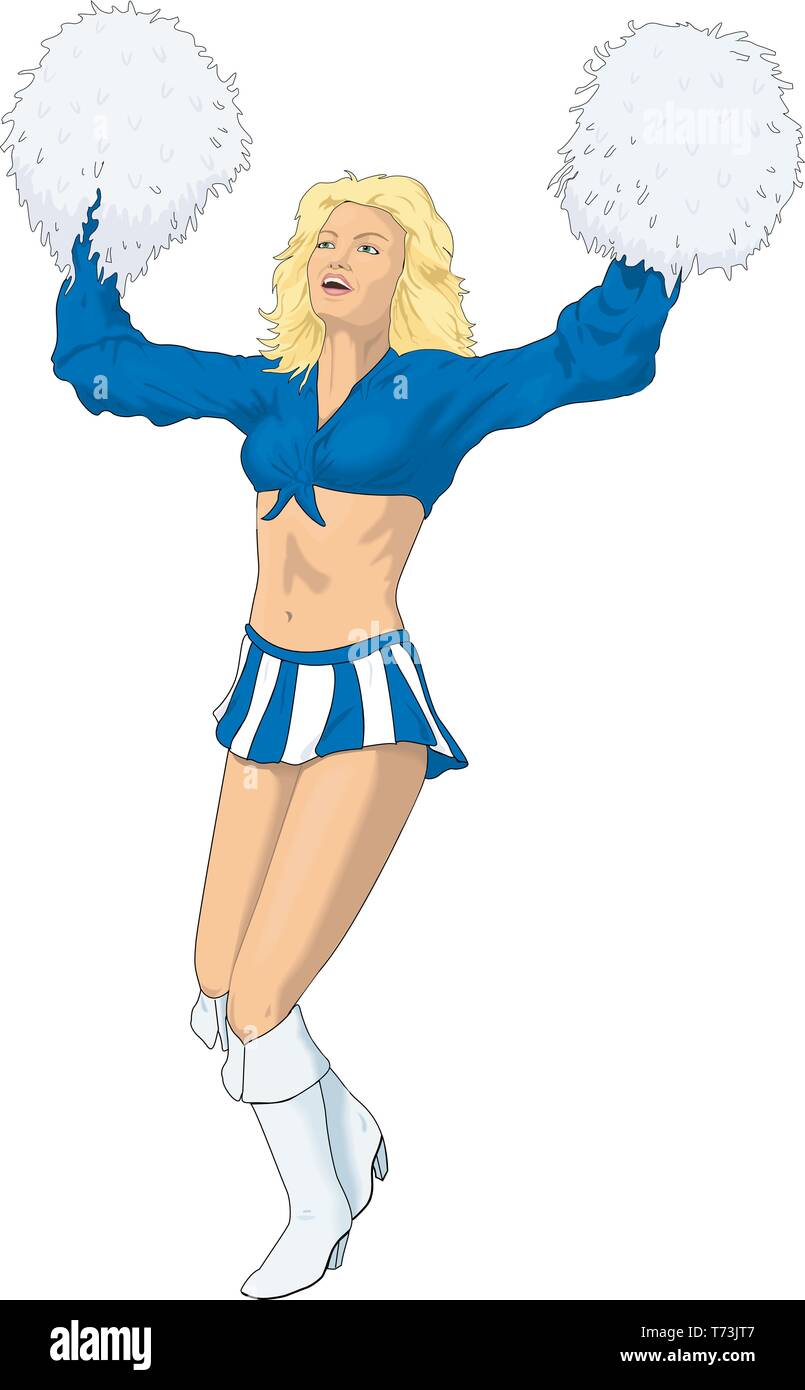 Cheerleader illustrazione vettoriale Illustrazione Vettoriale