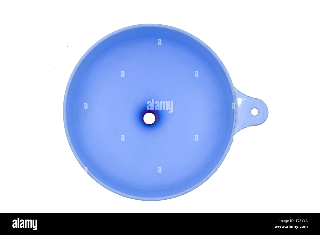 Imbuto blu strumenti per fluido, benzina, olio motore. isolato su sfondo bianco. Immagine ad alta risoluzione gallery. Foto Stock