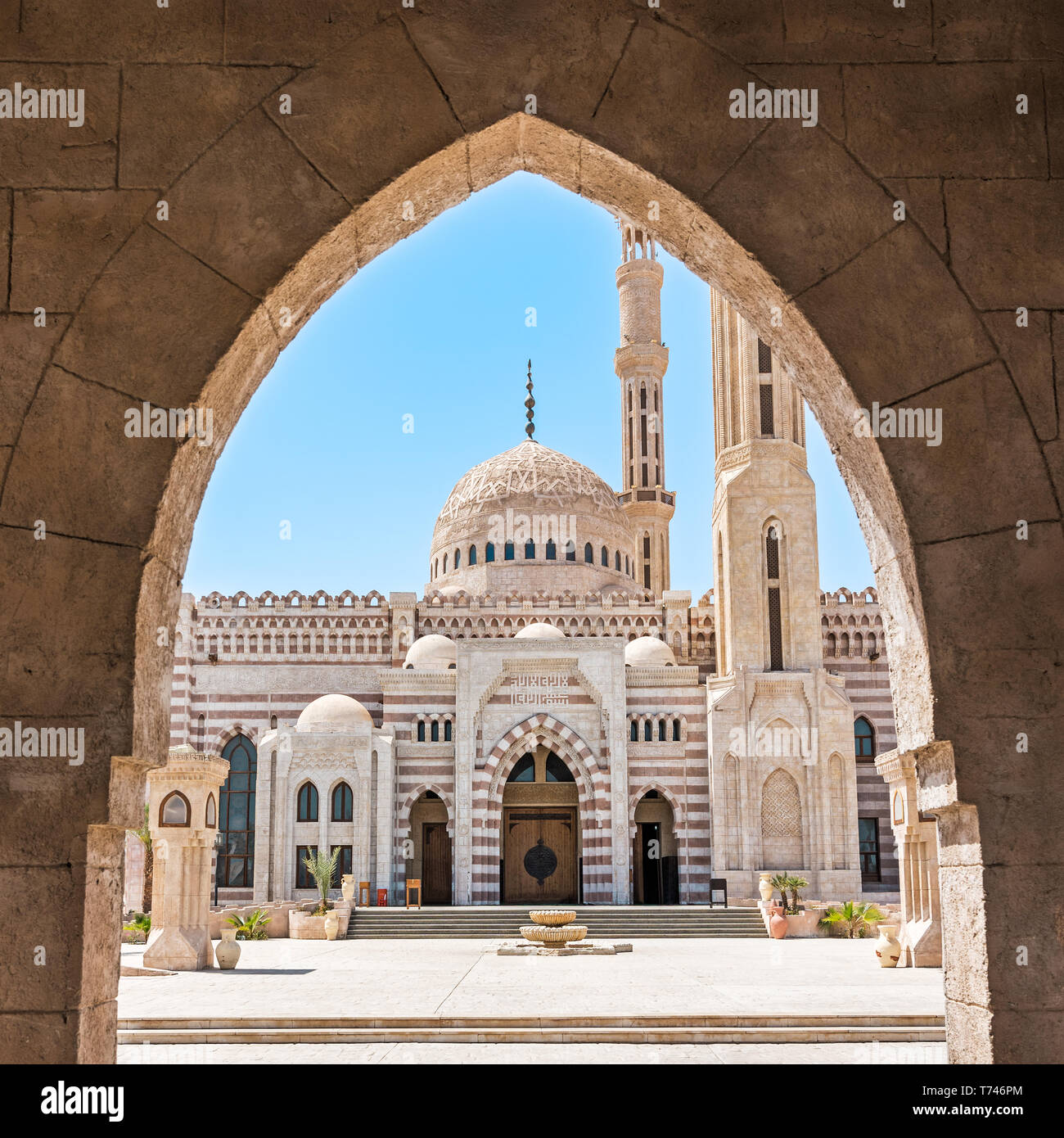 El Mustafa Moschea Islamica a Sharm El Sheikh, Egitto Foto Stock