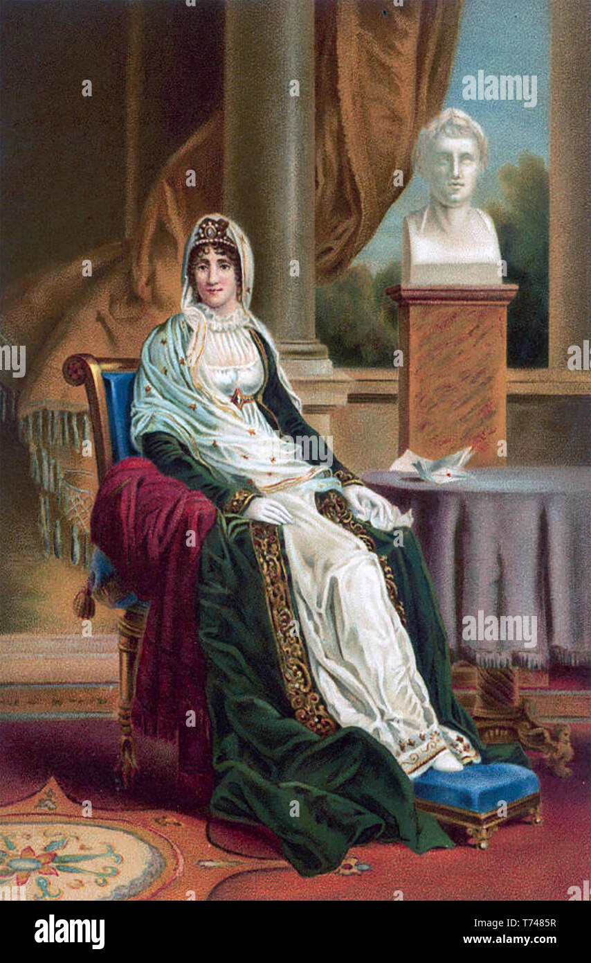 LETIZIA RAMOLINO (1750-1836) nobildonna italiana e madre di Napoleone Bonaparte, circa 1813 Foto Stock
