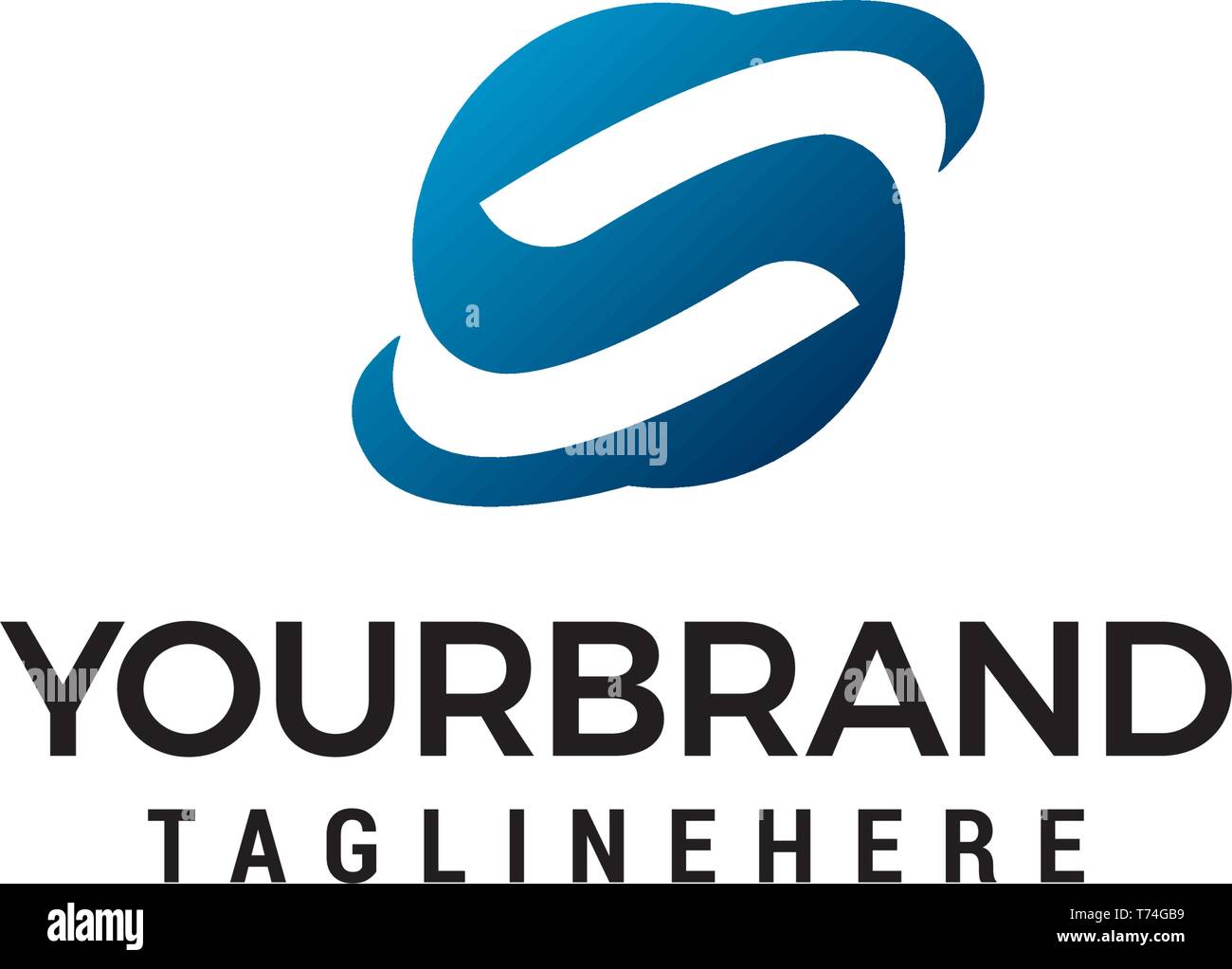 Lettera s globe logo design concept vettore modello Illustrazione Vettoriale