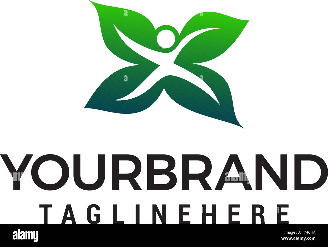 Cura e salute persone logo design concept vettore modello Illustrazione Vettoriale