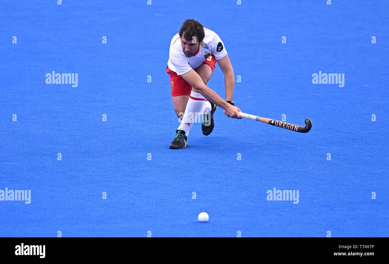 Londra, Regno Unito. Il 4 maggio, 2019. Sergi Enrique (Spagna). Gran Bretagna v Spagna. Mens hockey. FIH Pro League. Lee Valley Hockey e il Centro Tennis. Londra. Regno Unito. 04/05/2019. Credito: Sport In immagini/Alamy Live News Credito: Sport In immagini/Alamy Live News Foto Stock