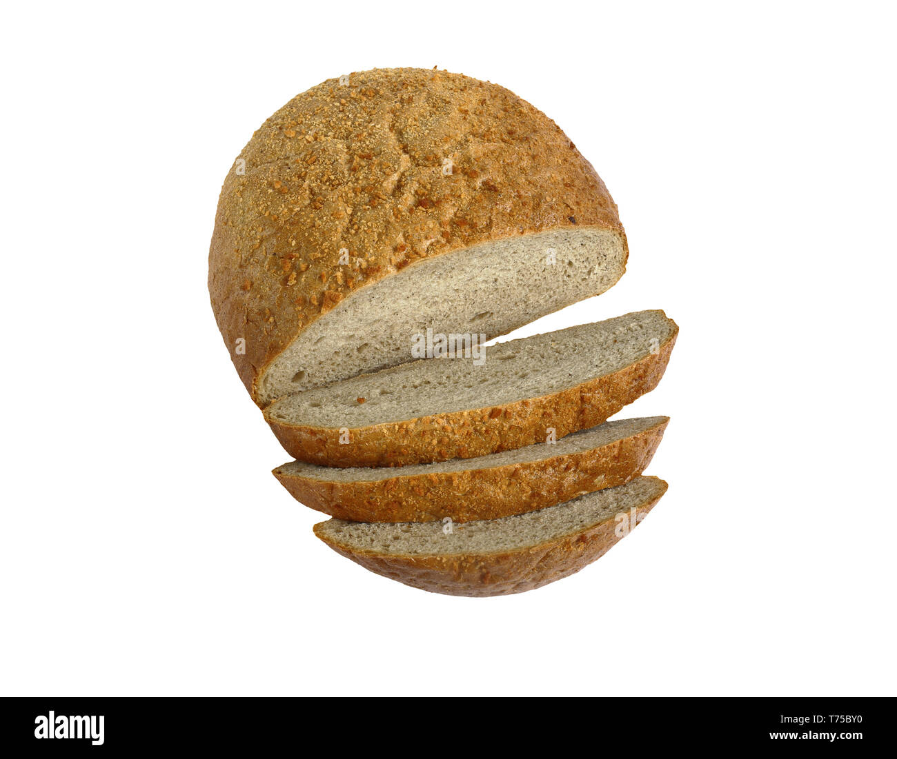 Gustosa e salutare il pane per una dieta sana. isolato su sfondo bianco senza ombre. Facile da tagliare per il design. Foto Stock