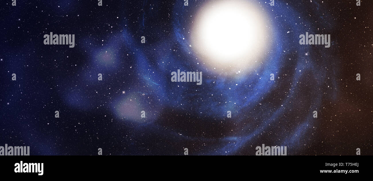 Galassia a spirale nello spazio profondo. Foto Stock