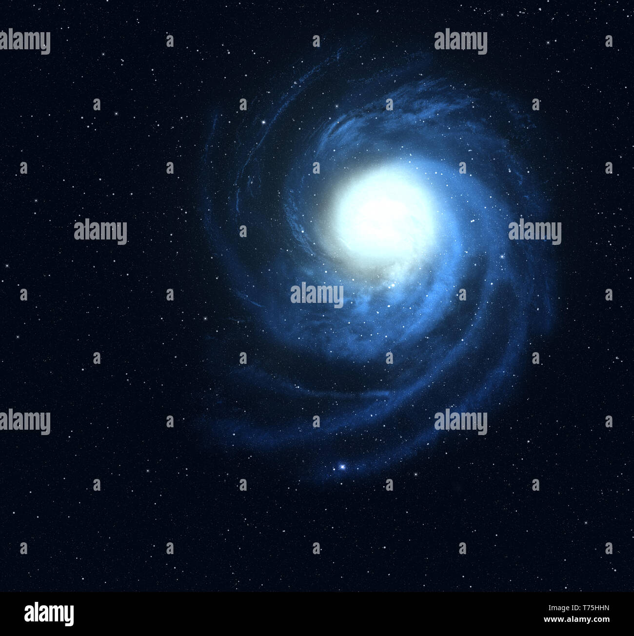 Galassia a spirale nello spazio profondo. Foto Stock