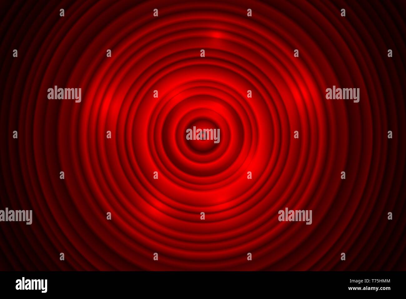 Il finale del film sullo schermo di sfondo astratto. Design retrò elemento cerchi rosso cartello. Illustrazione vettoriale EPS 10 Illustrazione Vettoriale