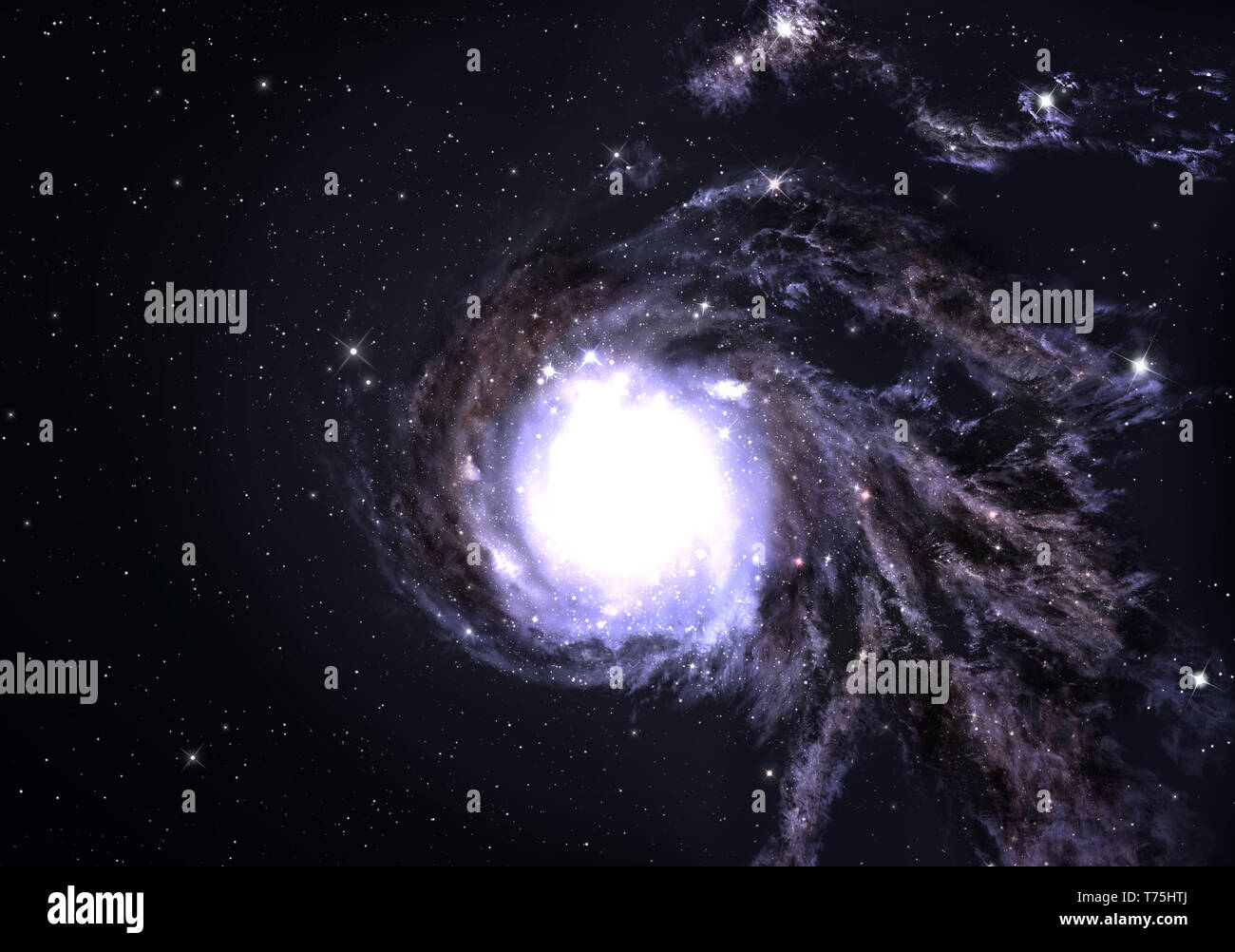 Galassia a spirale nello spazio profondo. Foto Stock