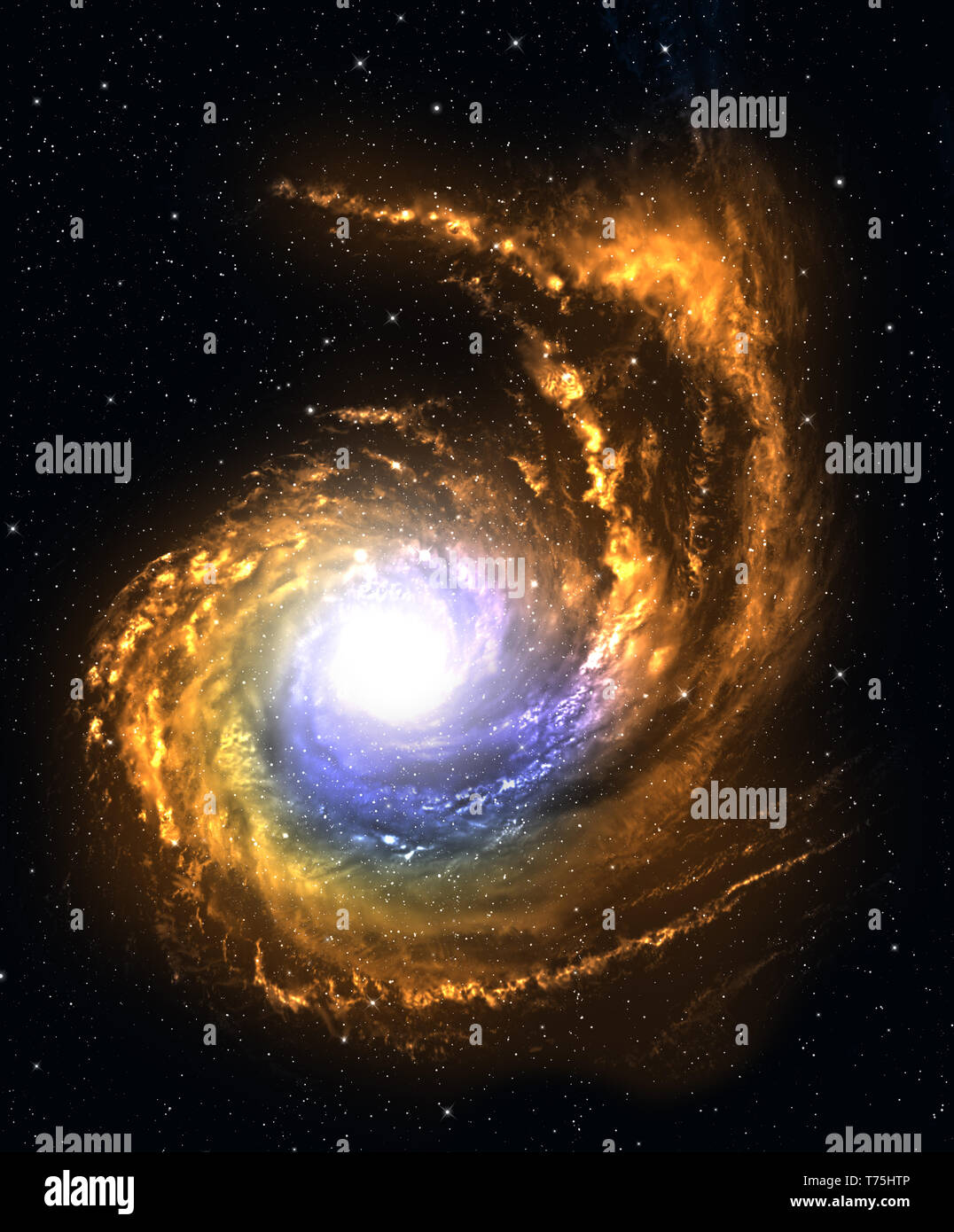 Galassia a spirale nello spazio profondo. Foto Stock