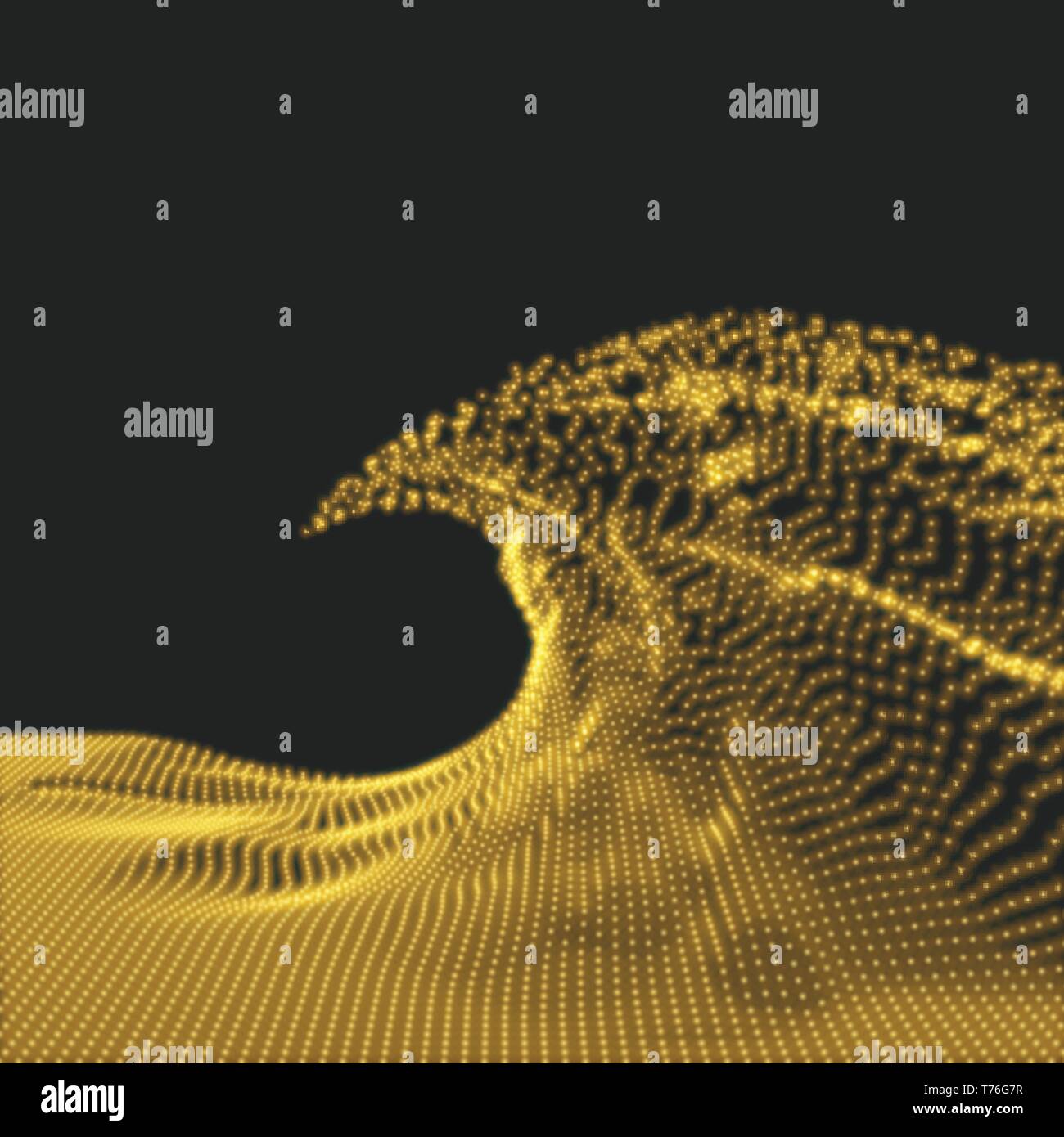 La superficie dell'acqua. La tecnologia 3D di stile. Abstract illustrazione vettoriale. Illustrazione Vettoriale