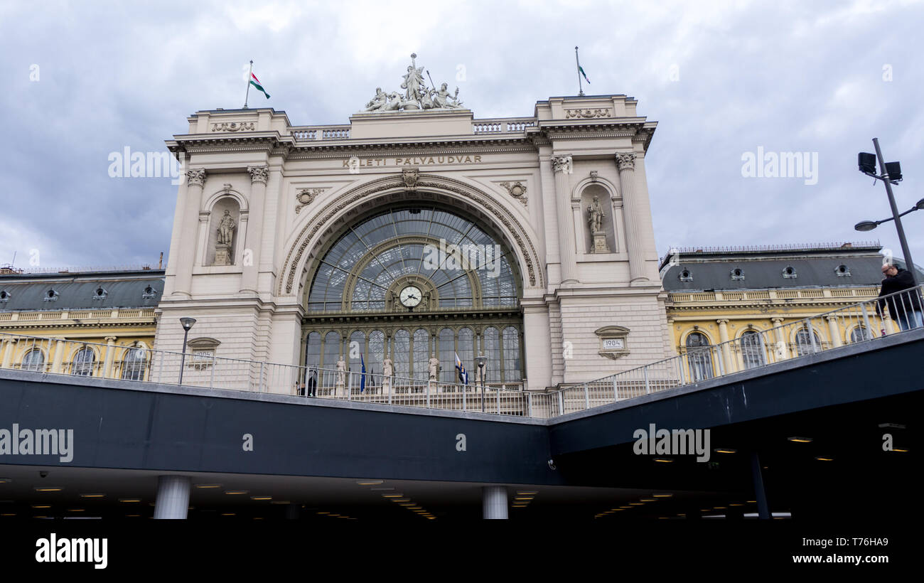Budapest, Ungheria 03 15 2019 .Stazione Ferroviaria Keleti è Budapest la più trafficata Stazione ferroviaria Foto Stock