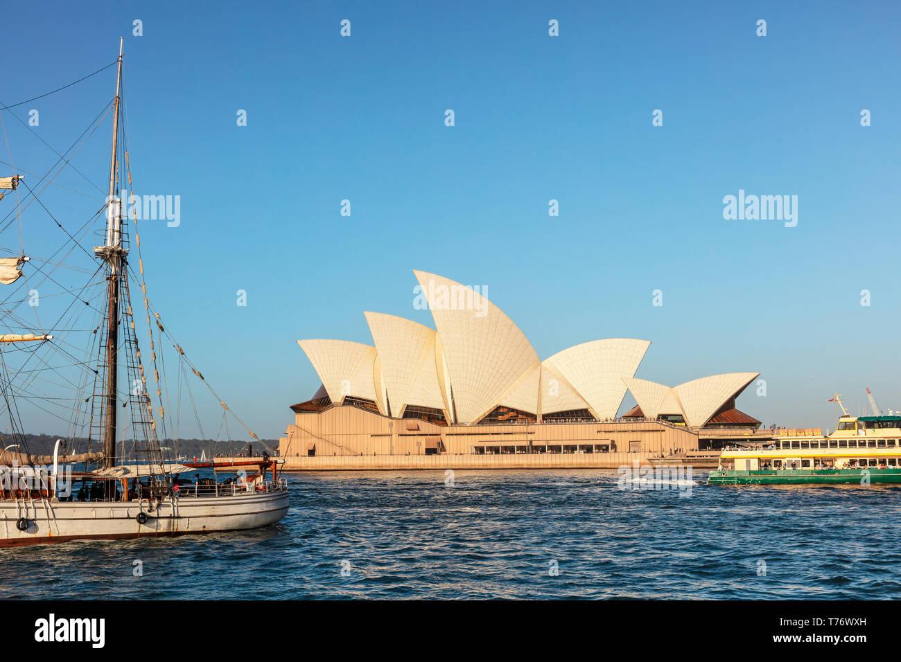 Il Circular Quay di Sydney è la città principale del terminale dei traghetti - situato nel cuore di Sydney Cove. Foto Stock