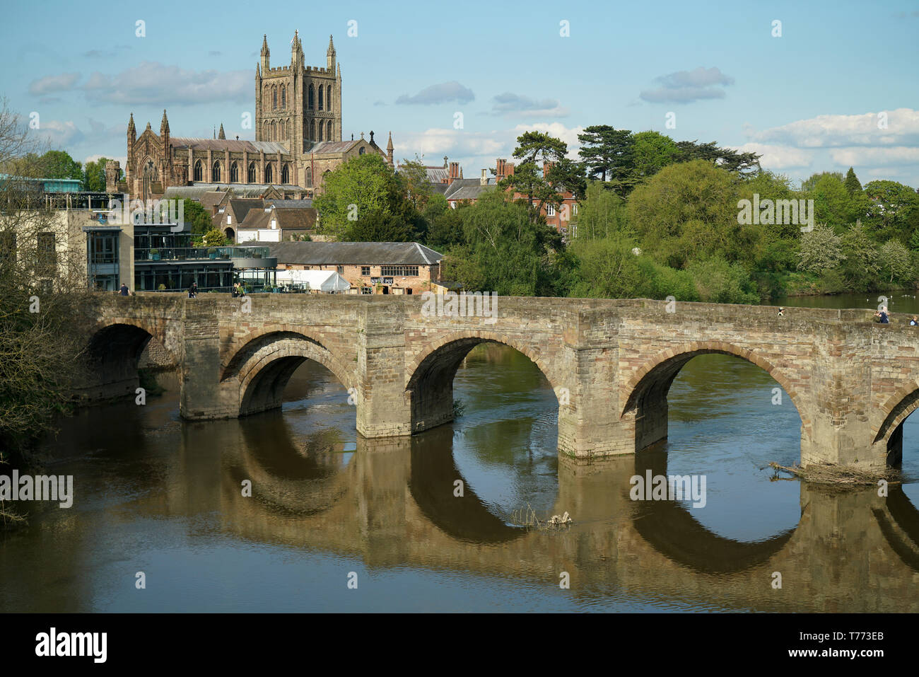 Wye Bridge E La Cattedrale Di Hereford Immagini E Fotografie Stock Ad