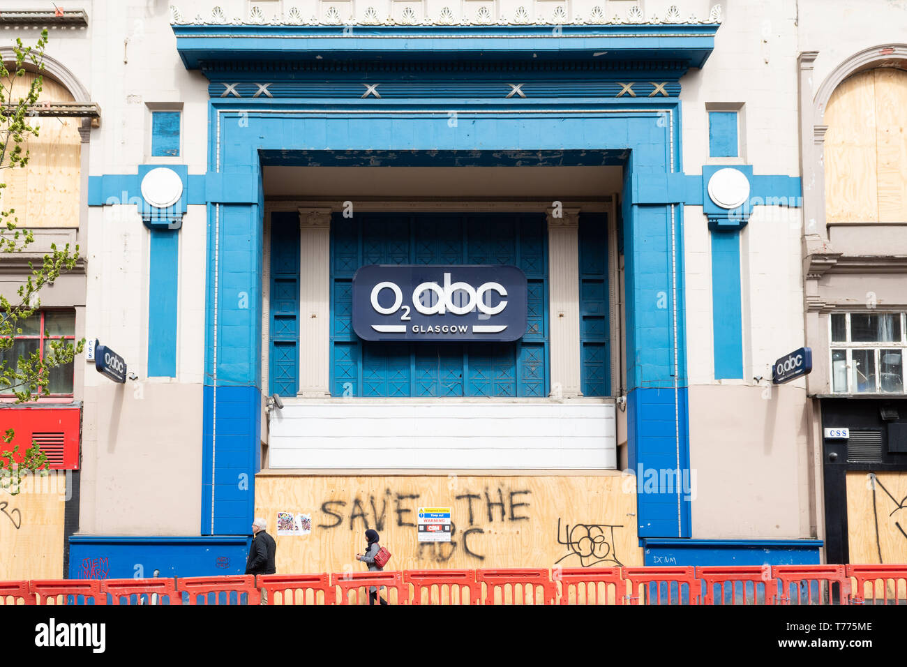 O2 ABC Sauchiehall Street, Glasgow music venue - saliti fino dopo essere stato gravemente danneggiato da un incendio nel 2018 Foto Stock