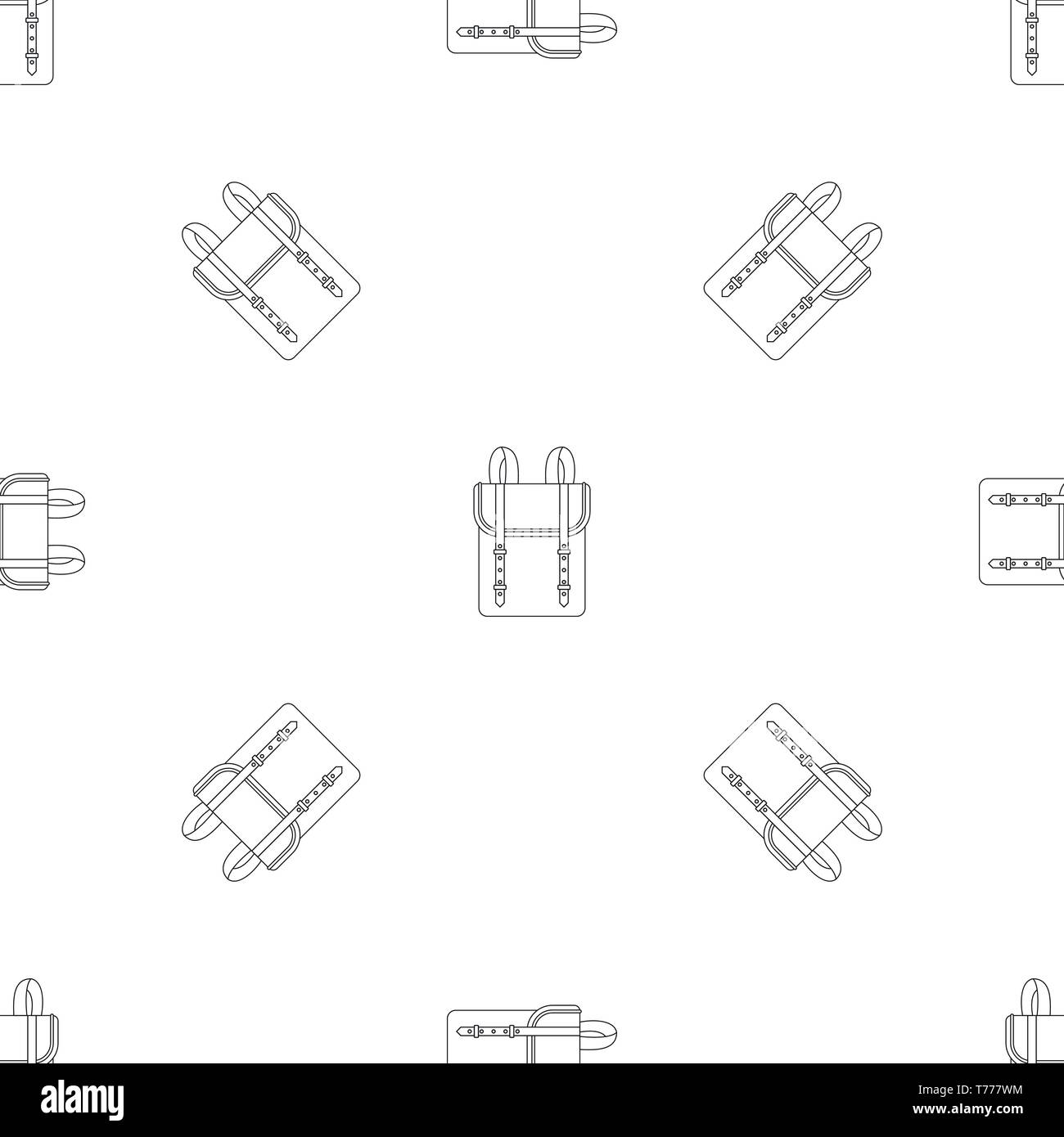 Ragazzo zaino modello vettore senza soluzione di continuità geometrica ripetizione per qualsiasi web design Illustrazione Vettoriale