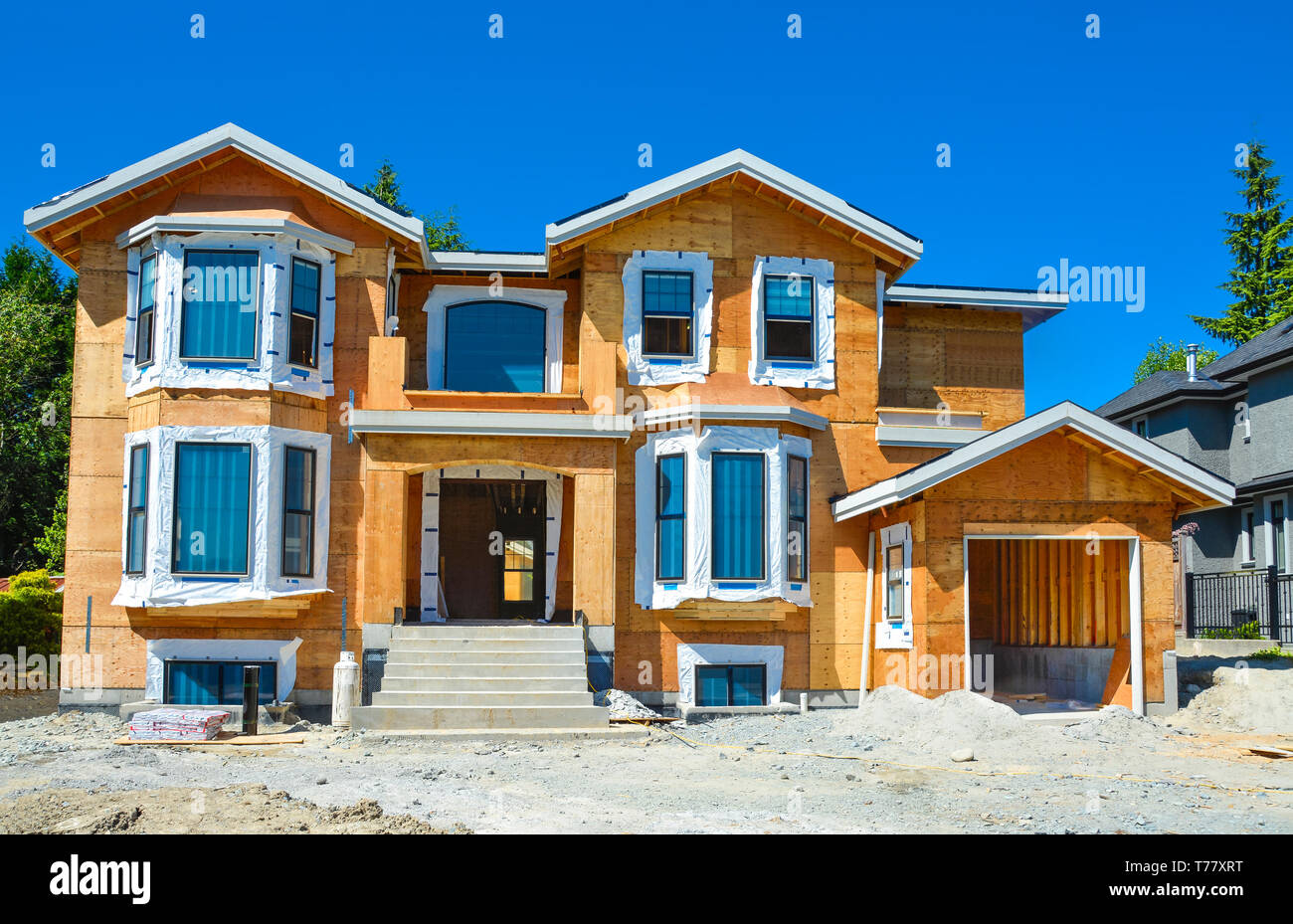 Nuovo di zecca casa residenziale è in costruzione Foto Stock