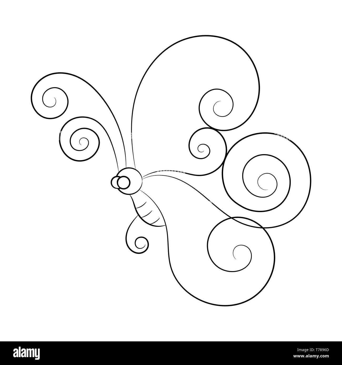 Butterfly vettore logo astratto per le vostre esigenze. Illustrazione Vettoriale