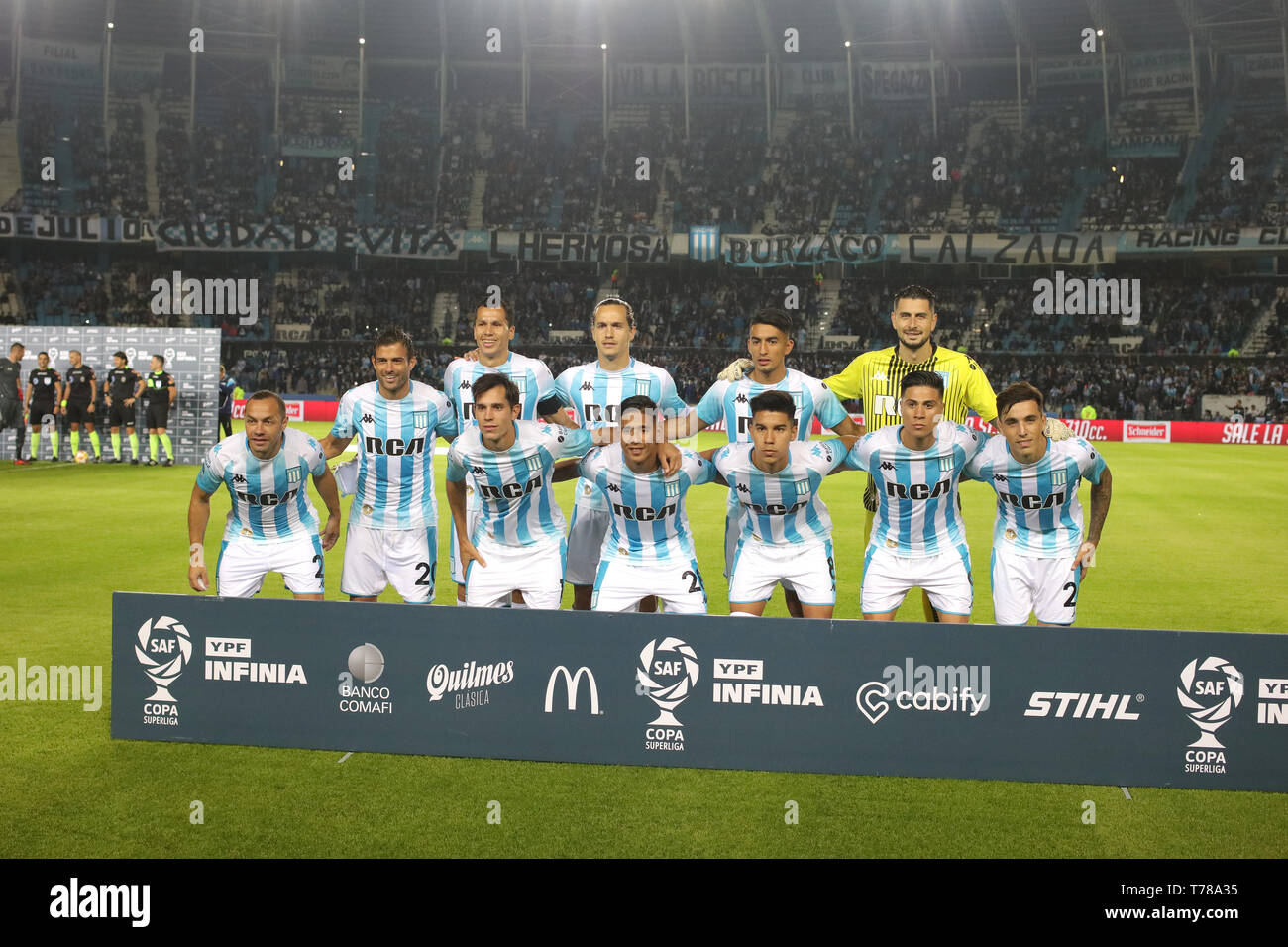 Racing Club de Avellaneda la formazione del team Foto Stock